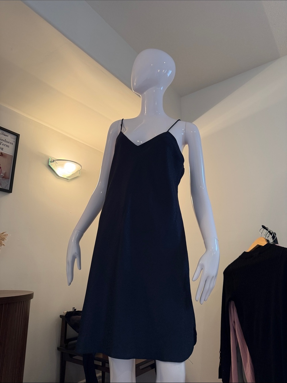Janice Young Vanessa Navy Jacquard Slip Dress